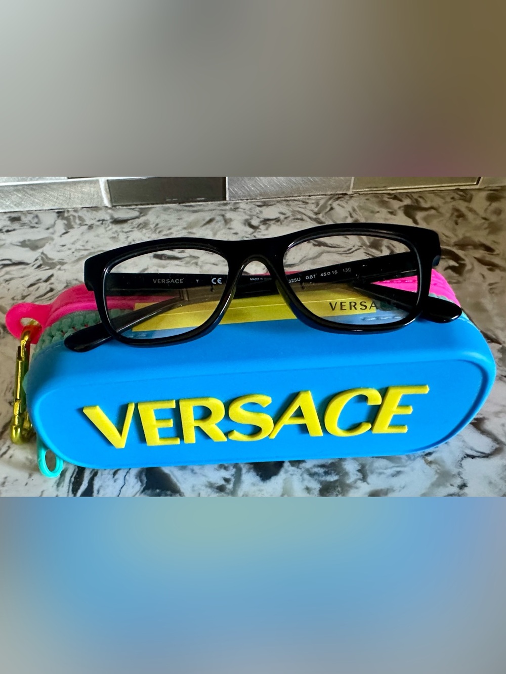 Versace Kids Eyeglasses VK 3325U GB1 Black Frames 45[]16 130 with Case